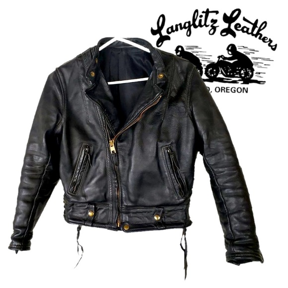 Langlitz Leather Jacket Moto Biker Motorcycle Cascade Horsehide XS S Petite - Picture 2 of 14